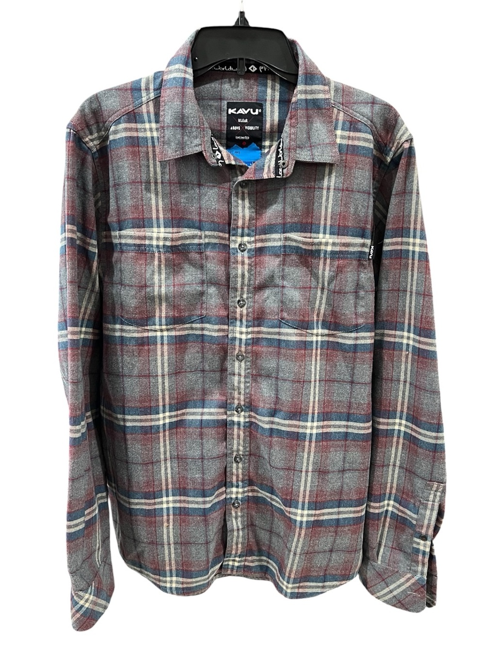 Kavu Men's Long Sleeve Plaid Button Down Shirt Size Large